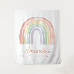 Tenture Pastel Watercolor Arc-en-ciel Baby shower fond
