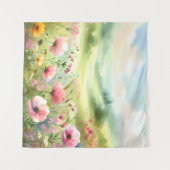 Tenture Pastel Wildflower Meadow Landscape (Devant (Horizontal))