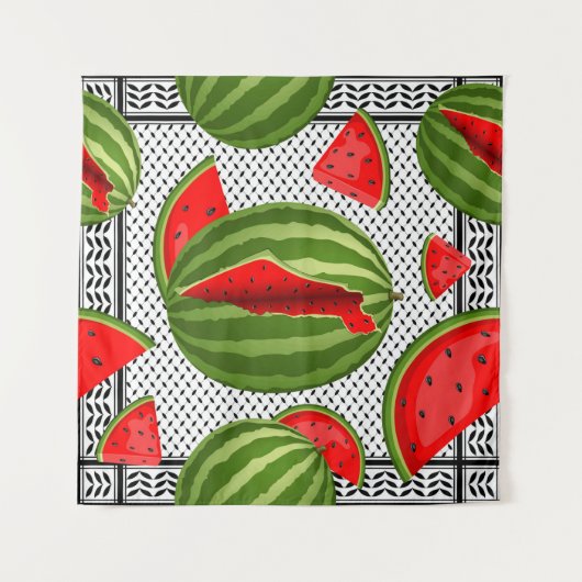 Tenture Pastèque Palestine - Slice (Devant (Horizontal))
