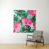 Tenture Pastèques, palmiers feuilles : pattes tropicales s (En situation (horizontale))
