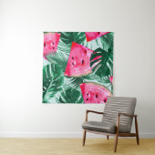 Tenture Pastèques, palmiers feuilles : pattes tropicales s (En situation)