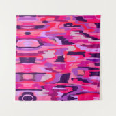 Tenture Patch Berry : Rouge et rose Abstrait (Devant (Horizontal))