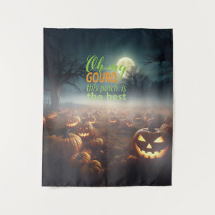 Tenture Patch Citrouille d'Halloween effrayant