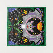 Tenture Patch de citrouille de minuit fou (Devant (Horizontal))