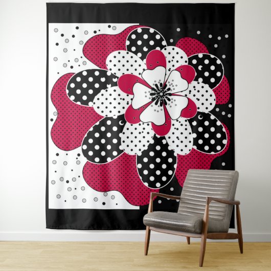 Tenture patchwork Abstrait (En situation)