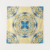 Tenture Patchwork Arabe Floral Texture Vintage (Devant (Horizontal))