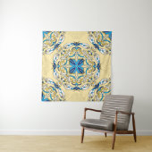 Tenture Patchwork Arabe Floral Texture Vintage (En situation)