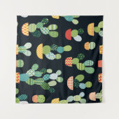 Tenture Patchwork Cactus Plantes Motif sans couture (Devant (Horizontal))