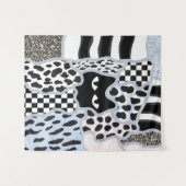 Tenture Patchwork Chic Chat Noir Suspect Gingham & Carreau (Devant (Horizontal))