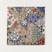 Tenture patchwork de carreaux d'origine espagnole Abstrait (Devant (Horizontal))