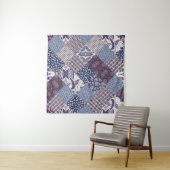 Tenture Patchwork Doodle : Boho Vintage sans joint. (En situation (horizontale))