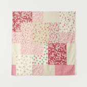 Tenture Patchwork Floral : Ornements dessinés à la main. (Devant (Horizontal))