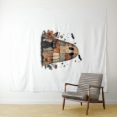 Tenture Patchwork Halloween Ghost chat noir Essential T-Sh (En situation (horizontale))