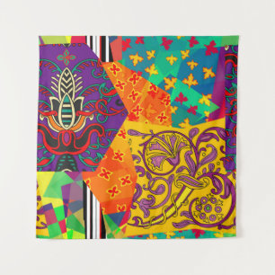 Tenture Patchwork indien turc festier Mandala