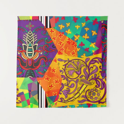 Tenture Patchwork indien turc festier Mandala (Devant)