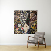 Tenture Patchwork Leopard : Ethnic Lining Design. (En situation (horizontale))