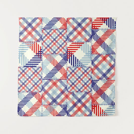 Tenture Patchwork Plaid Classique : Motif Carré (Devant)