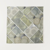 Tenture Patchwork quilt céramique cercles carreaux mandala (Devant)