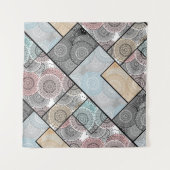 Tenture Patchwork quilt céramique cercles mandala pâte (Devant)