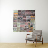 Tenture Patchwork Quilt Collage Impression transparente. (En situation)