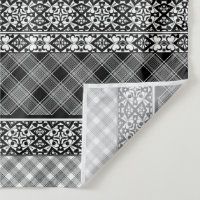 Patchwork rayé noir et blanc avec dentelle