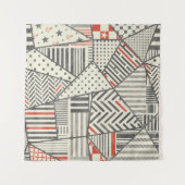 Tenture Patchwork rétro : Conception géométrique Abstraite (Devant (Horizontal))