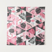 Tenture Patchwork Tropical : Flamant rose Watermelon Seaml (Devant (Horizontal))