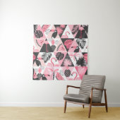 Tenture Patchwork Tropical : Flamant rose Watermelon Seaml (En situation)