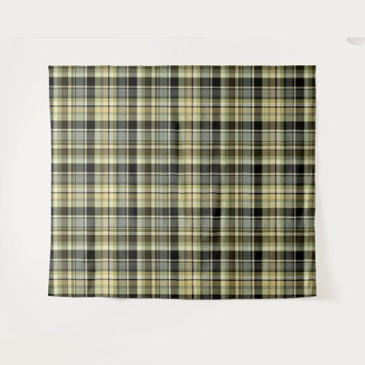 Tenture Pâte de tartan jaune-brun. (Devant (Horizontal))