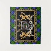 Tenture Paterson Clan Badge & Motto avec Lions (Devant)