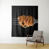 Tenture Pâtes filées sur une Fourche, Spaghetti alimentair (En situation)