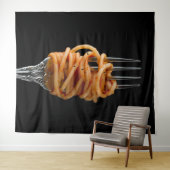 Tenture Pâtes filées sur une Fourche, Spaghetti alimentair (En situation (horizontale))