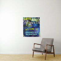 Patinage à rouleaux lumineux Affiche de bienvenue 