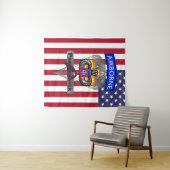 Tenture Patriotique 82e division aéroportée Silver Chute (En situation (horizontale))