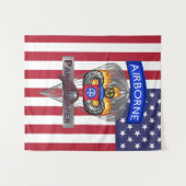 Tenture Patriotique 82e division aéroportée Silver Chute (Devant (Horizontal))