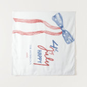 Tenture Patriotique moderne 4 juillet Bow Party (Devant (Horizontal))