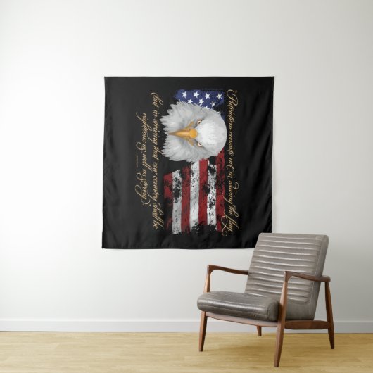 Tenture Patriotisme juste (En situation (horizontale))