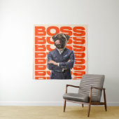 Tenture Patron dirigé par la tête de chien debout avec la  (En situation)