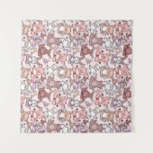 Tenture Patter les yoga poses | Yoga seamless pattern 48 (Devant (Horizontal))