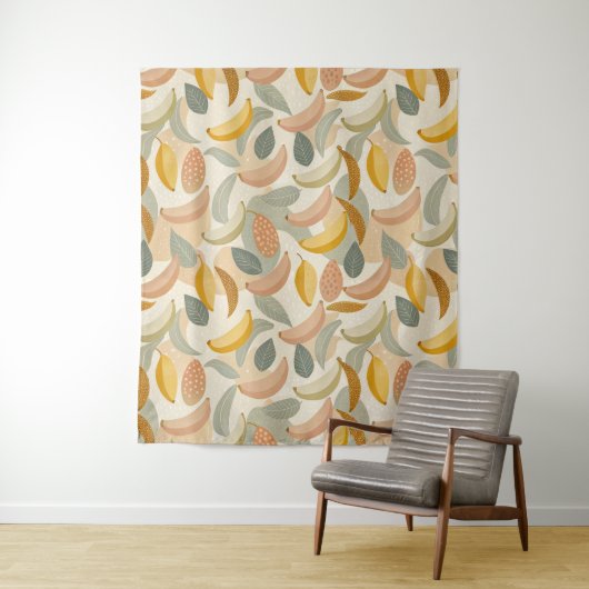 Tenture Pattern Abstract Bananas (En situation)