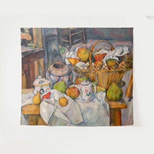 Tenture Paul Cezanne - La vie morte avec panier (Devant (Horizontal))