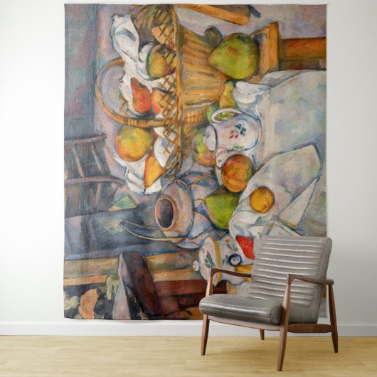 Tenture Paul Cezanne - La vie morte avec panier (En situation)