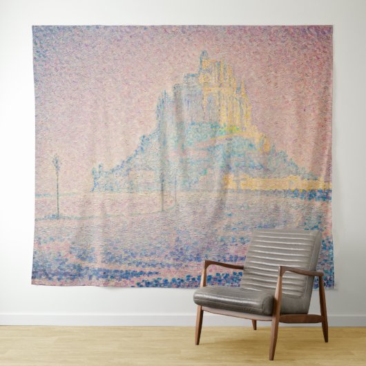 Tenture Paul Signac - Mont Saint Michel Fog et Soleil (En situation (horizontale))