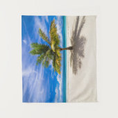 Tenture Paume sur la plage blanche de sable (Devant)