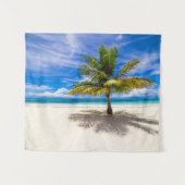 Tenture Paume sur la plage blanche de sable (Devant (Horizontal))