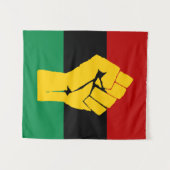 Tenture Pavillon panafricain Black Power (Devant (Horizontal))