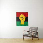 Tenture Pavillon panafricain Black Power (En situation)