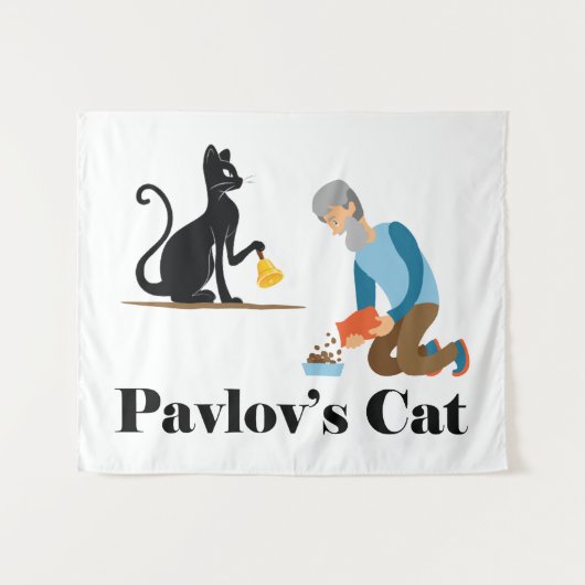 Tenture Pavlov's Cat Funny Psychology (Devant (Horizontal))