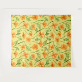 Tenture Pavot de Californie, fleurs d'été, orange wil (Devant (Horizontal))