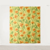 Tenture Pavot de Californie, fleurs d'été, orange wil (Devant)